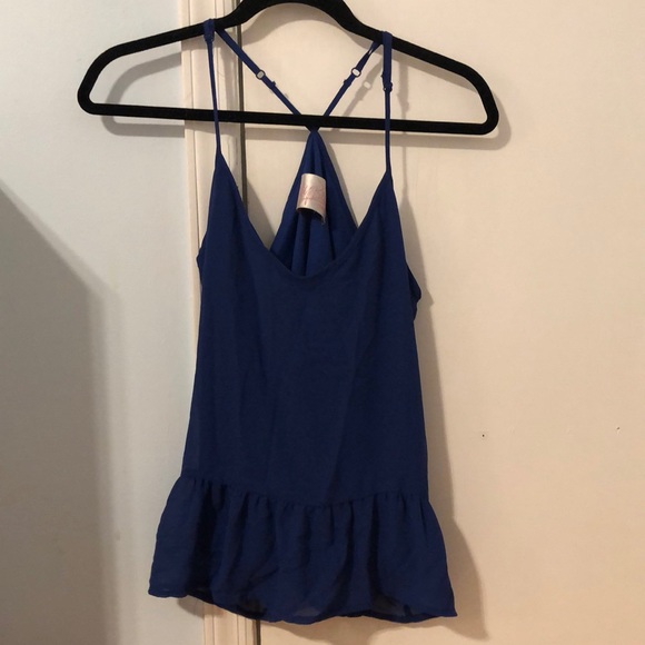 Forever 21 Blue Spaghetti Strap Blouse ! - Picture 2 of 4